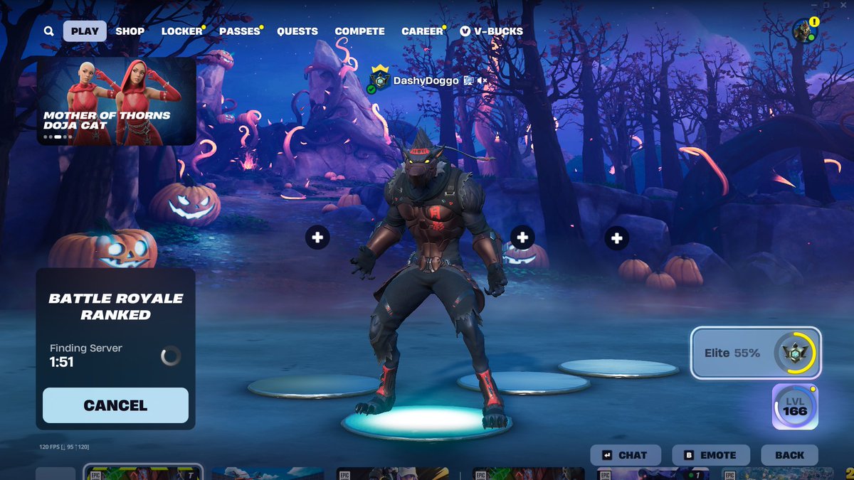 dashydoggo's tweet image. Anyone wanna play Fortnite builds ranked with me? I’m Elite, almost into unreal playing Solo
PC, NAE but we can play Central if you’re NAW