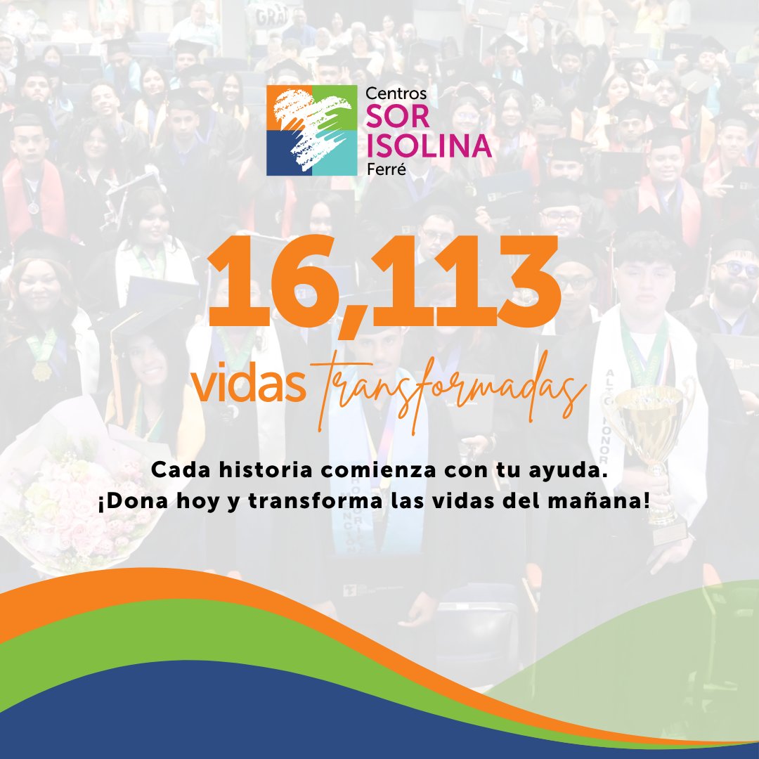¡Cada historia comienza con tu ayuda!✨

En el 2024 impactamos la vida de 16,113 participantes gracias al apoyo de personas como tú.

¡#Dona hoy y ayúdanos a transformar aún más vidas!
📱 ATH Móvil: CentrosSorIsolinaFerré
💳 PayPal: Centros Sor Isolina Ferré