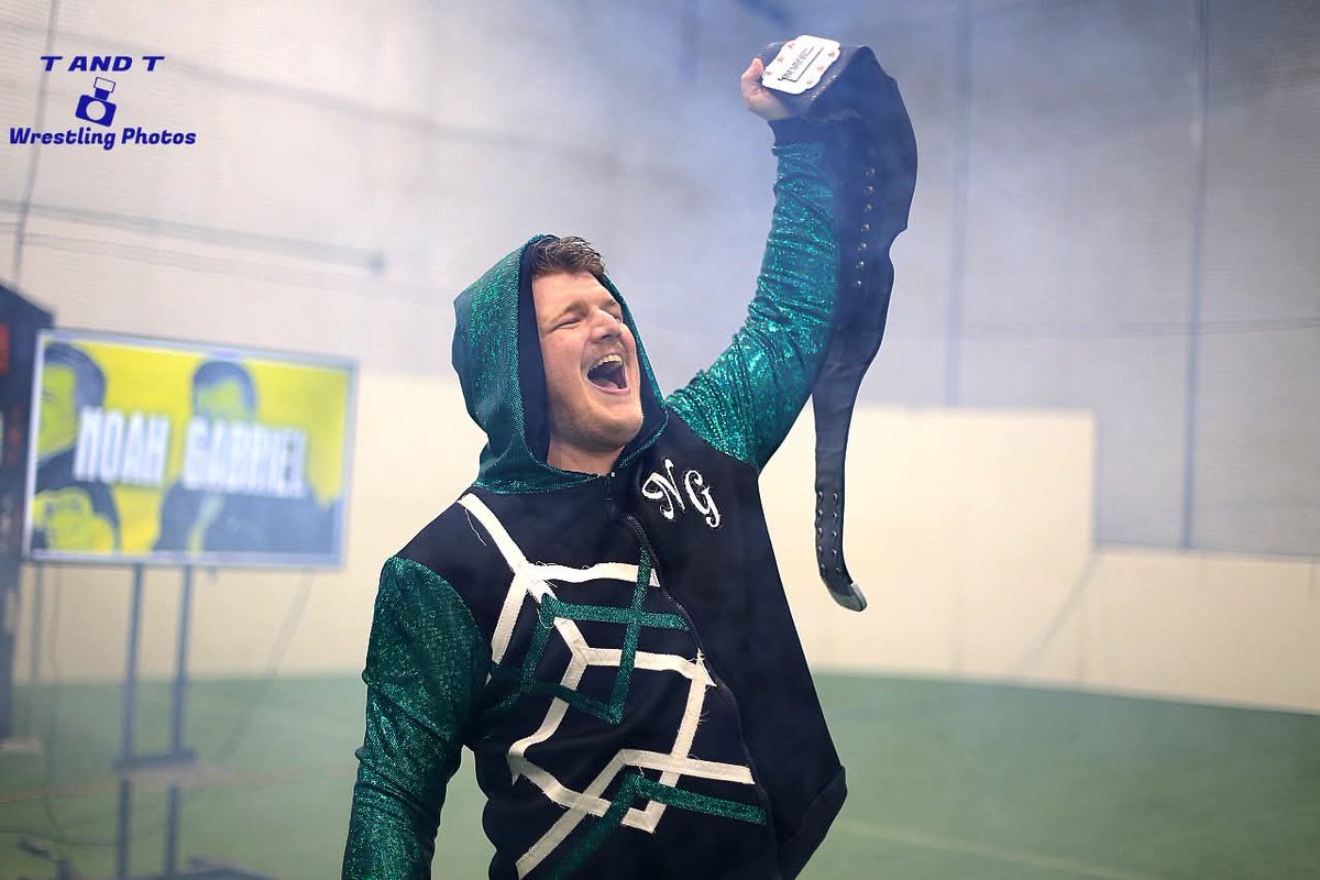 Talent wins wrestling matches, but being Noah Gabriel wins you championships!

📷: <a href="/TandTWrestPhoto/">Tim Hughes</a>

#independentwrestling #supportindiewrestling #prowrestling #prowrestler #Cincinnati #Ohio #northernkentucky #GREEN #championships #WWERaw #WWENXT #SmackDown #TNAiMPACT #AEW