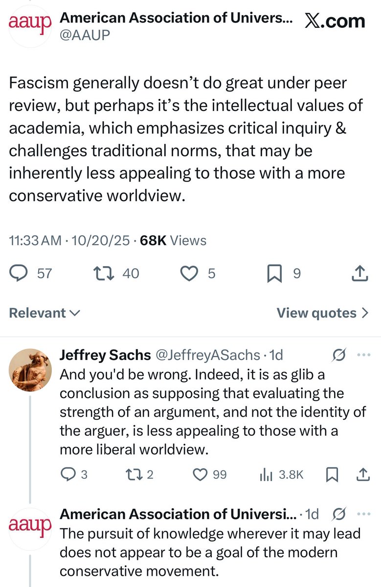 Talk about saying the quiet part out loud. 

What a disastrous position for the faculty union to take.

And then people will deny that there’s significant discrimination against conservatives in higher ed.