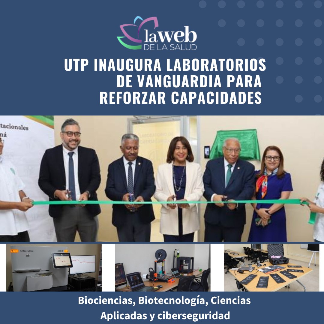 UTP inaugura laboratorios de vanguardia para reforzar Biociencias, Biotecnología, Ciencias Aplicadas y ciberseguridad
<a href="/UTPInvestiga/">UTPInvestigación</a> <a href="/utppanama/">UTP Panamá</a> <a href="/senacyt/">Senacyt Panamá</a> <a href="/CemcitAip/">CEMCIT AIP</a> <a href="/EOrtegaBarria/">Eduardo Ortega-Barria</a> <a href="/angela_lagunac/">Dra. Ángela Laguna Caicedo</a> <a href="/j_sgalan/">Javier E. Sanchez-Galan</a> <a href="/Lmunoz08Esther/">Lilia Esther Muñoz A</a> 
lawebdelasalud.com/utp-inaugura-l…
