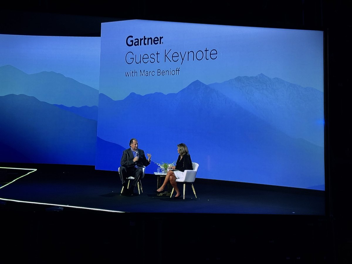 Benioff's tweet image. Thrilling day keynoting @Gartner Symposium in Orlando with 10,000 customers! ๐ The Agentic Enterprise era has begun โ where AI empowers people and redefines how organizations think, work, and trust. Still riding the Dreamforce high. ๐ค๐
ciodive.com/news/Salesforcโฆ