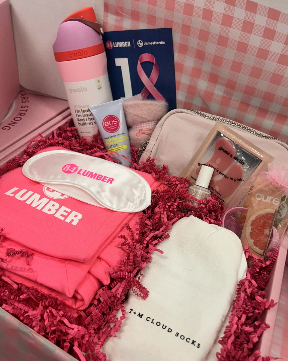 This Breast Cancer Awareness Month, 84 Lumber partnered with James Hardie to assemble and distribute care packages to hospitals, survivors, and support groups across the country.

These packages are a small way for us to show support and stand with those impacted by breast