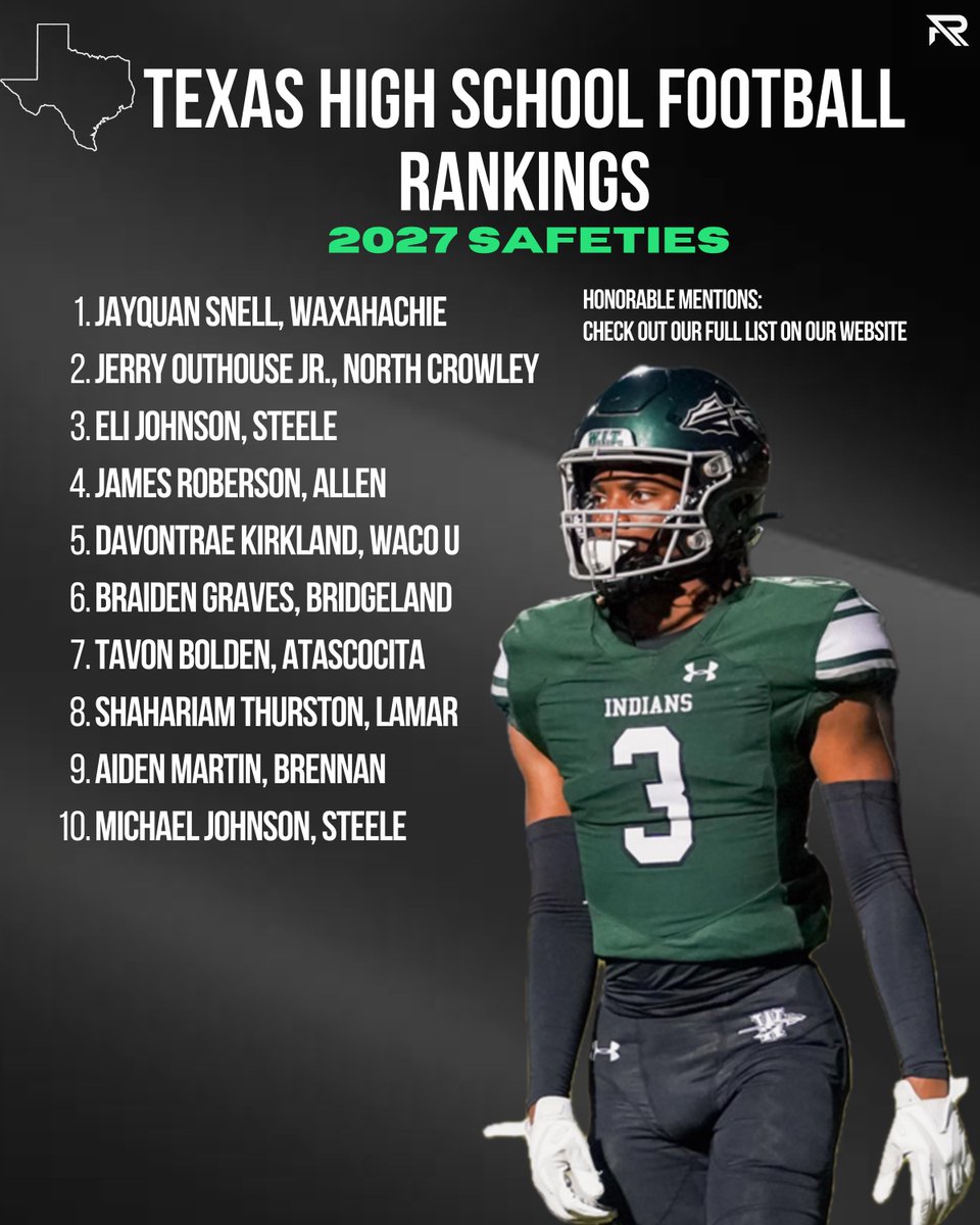 2027 #txhsfb Safeties Re-Rankings📈