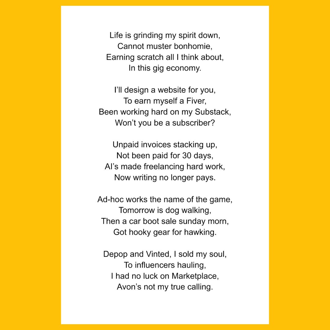 WriterBSteele's tweet photo. Side Hustle 

#poemoftheday #poem #twitterpoem #writingcommunity #writersoftwitter #poetry https://t.co/xKyUEbZGp0