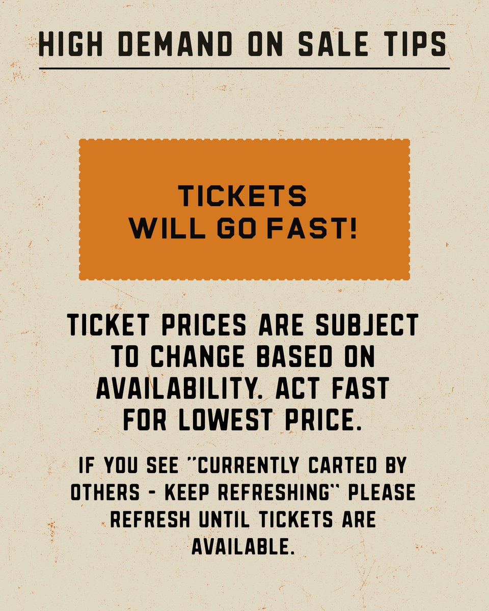 Tomorrow’s on sale is gonna be 🔥 Here are our tips and tricks to make sure you secure your tickets to #RailbirdFest.

Tickets go on sale at 12pm ET. Get access to guaranteed lowest priced 2-Day GA Tickets for one hour only. Sign up for SMS reminders at railbirdfest.com