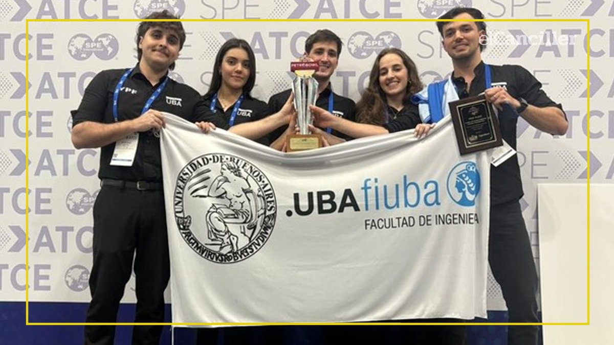 [SOCIEDAD] Cinco estudiantes de la UBA se consagraron en el Mundial de Ingeniería en Petróleo, un torneo de preguntas sobre la industria energética: se trata de Catalina Daniela Montes, Stefano Saitta, Demian Leonardo Radio, Nadine Sofía Dinoto y Santiago Luis Rolandelli. 🇦🇷