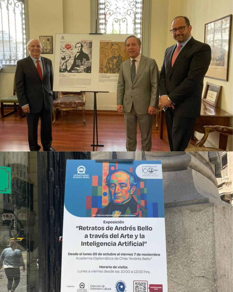 La Academia Diplomática de Chile Andrés Bello se llenó de historia y arte 🏤

Así fue la inauguración de la exposición “Retratos de Andrés Bello a través del Arte y la Inteligencia Artificial”, proyecto impulsado por UNAB que une tradición y tecnología para reinterpretar el