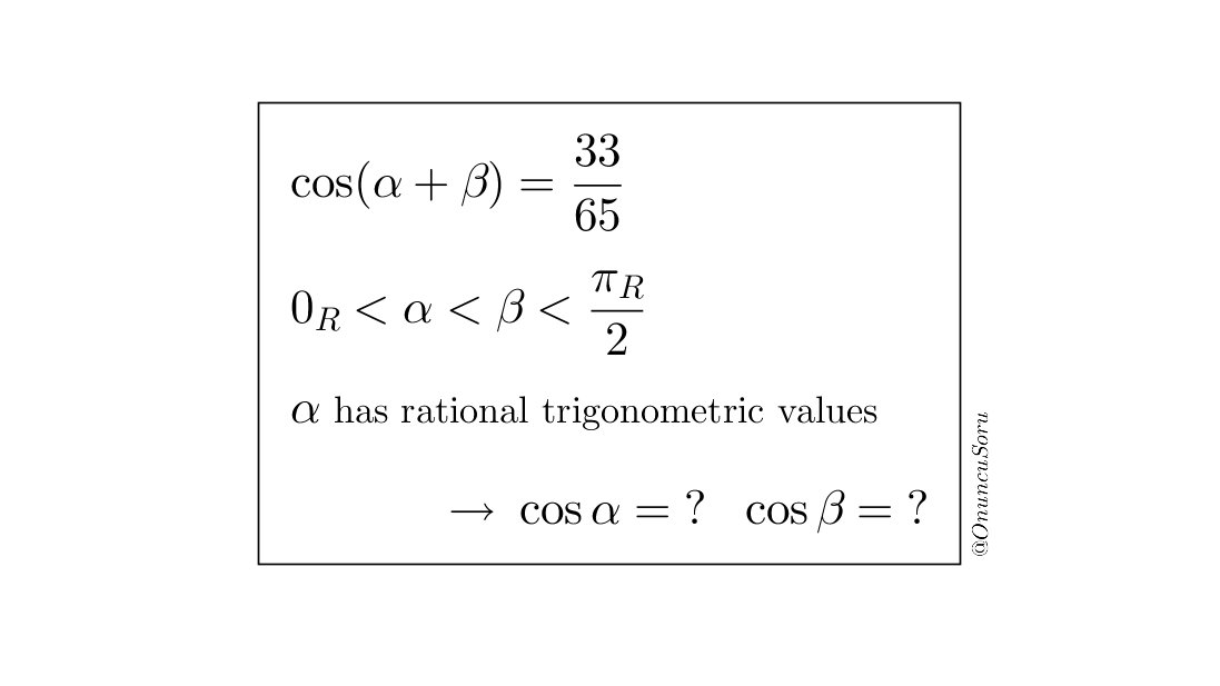 OnuncuSoru's tweet image. #mathematics #trigonometry #algebra #question