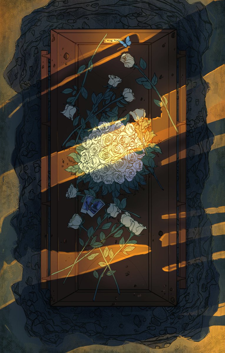 My entry for the <a href="/lis_tarotzine/">Life is Strange 10th Anniv TarotZine</a> ! It's the fictitious card "Consequences" for the Bay/Chloe Sacrifice ending. It was exciting to see so many artists work together and all the different styles! Thank you again for creating the zine!