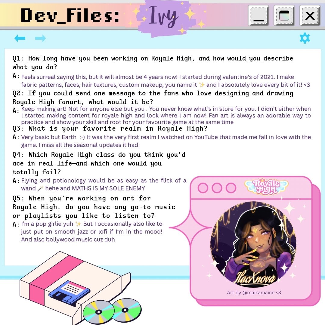 RoyaleHighValks's tweet image. 📁 Dev_Files_04 — Access Granted
Peek inside the hidden folders of Royale High’s development/art and meet the incredible team behind the magic.