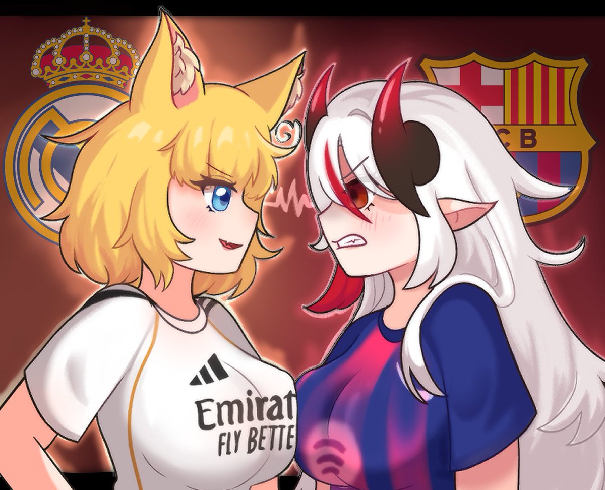 El clasico se aproxima...🔥
Son mas de Barça o Madrid?🧐

#Dumyhart #yuwawart #RealMadrid #FCBarcelona #art 
#digitalart