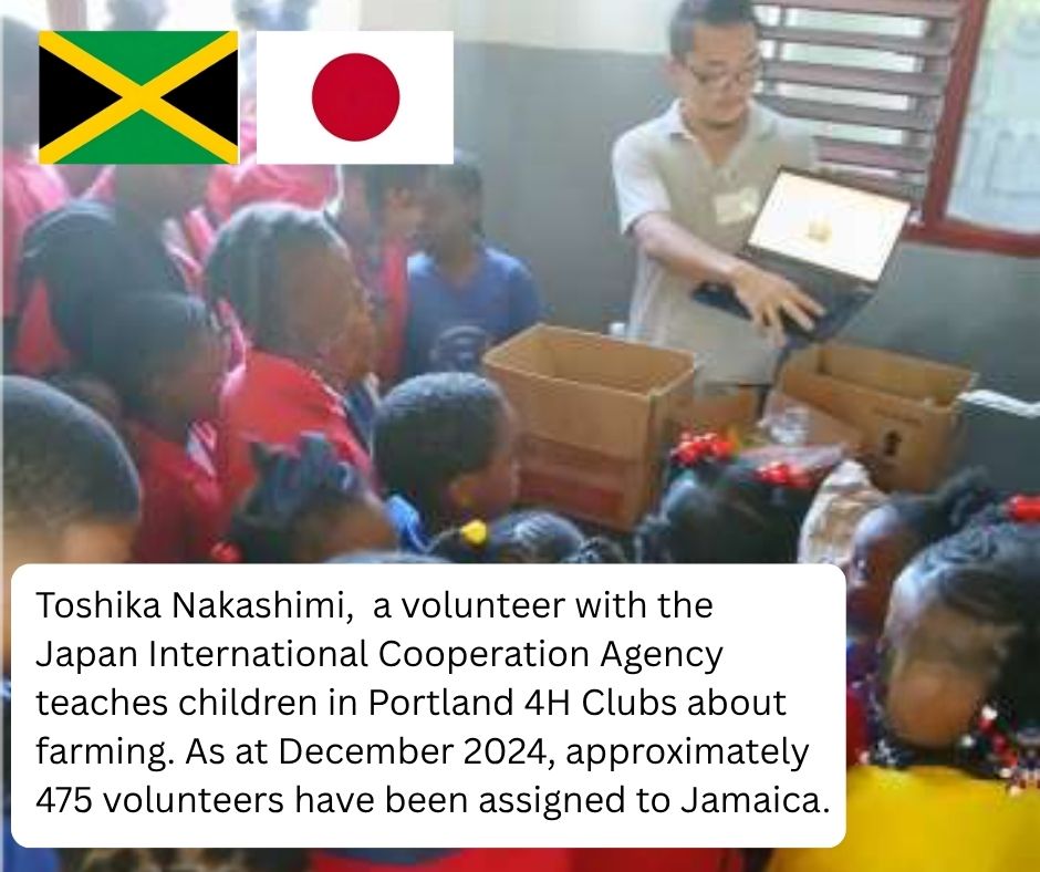 Volunteers from the Japan International Cooperation Agency visited the PIOJ (left to right) Minako Osako, &amp; Moeko Mabuchi, Women’s Centre of Jamaica Foundation, Jenese Edmondson, Senior Project Economist, PIOJ, Toshiki Nakashimi – 4H Portland, Atsushi NAKAGAWA – JICA Jamaica.