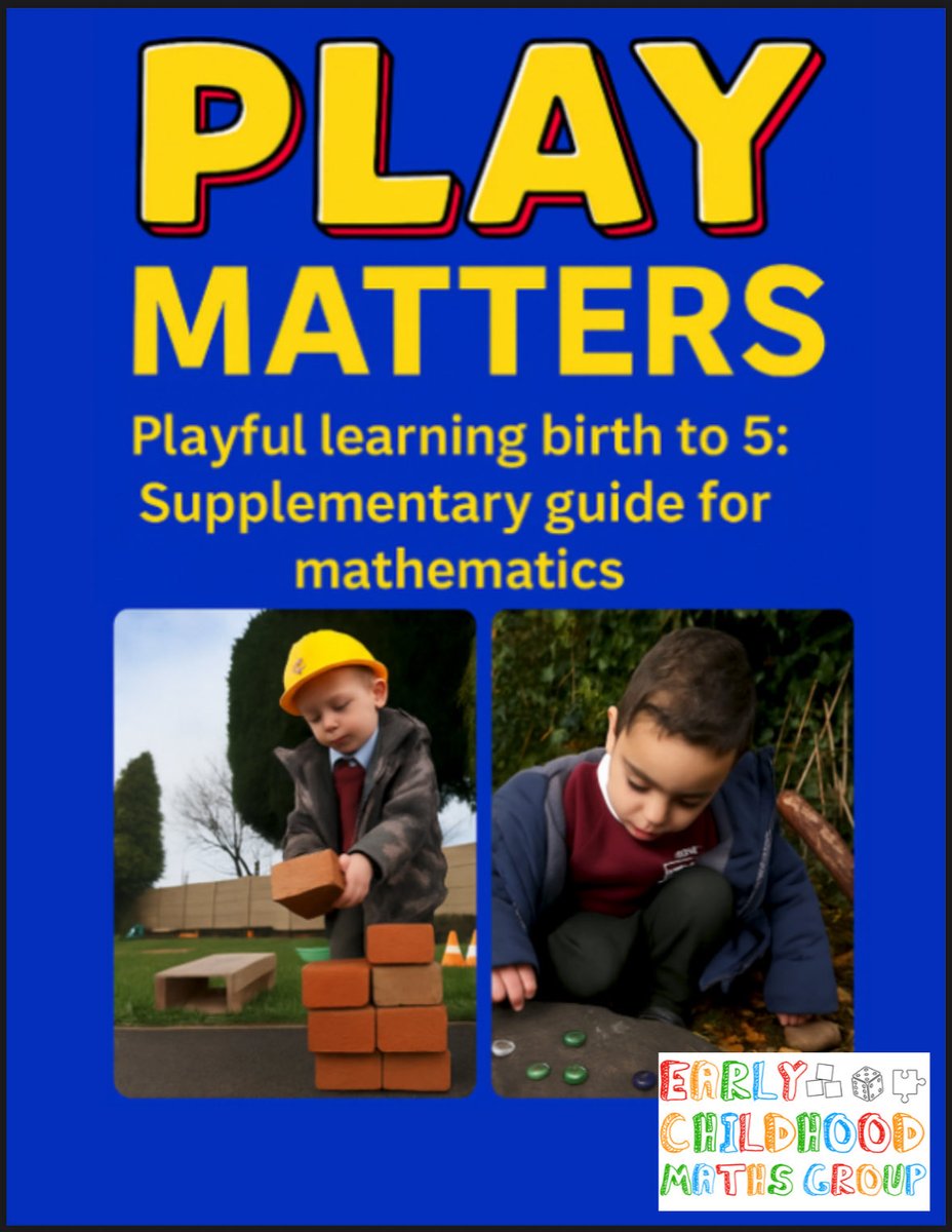 New publication now live 📢
Written by the Early Childhood Maths Group, this resource explores how to nurture early mathematical thinking through play and developmentally-appropriate practice.

📄 Download: early-years-reviews.com/_files/ugd/c87…

Please share.
#EYFS #PlayMatters #EarlyMaths
