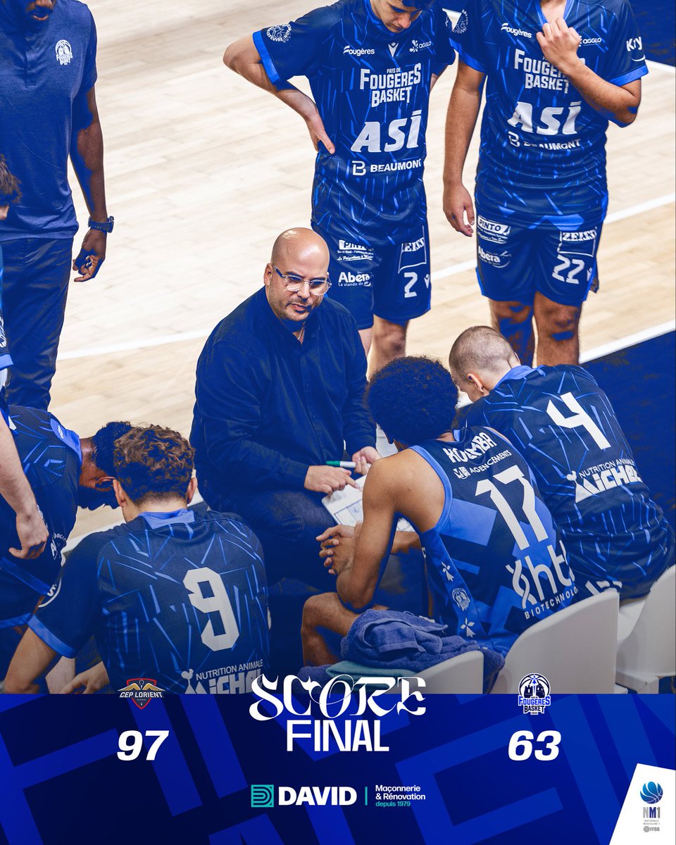 𝑺𝑪𝑶𝑹𝑬 𝑭𝑰𝑵𝑨𝑳 🏀

Lourde défaite ce soir à Lorient 😔

Rendez-vous, dès vendredi pour se relancer, à la maison dans un derby face à Rennes ! On aura besoin de vous 🔥💪🏼

👉🏼 Présenté par David Construction