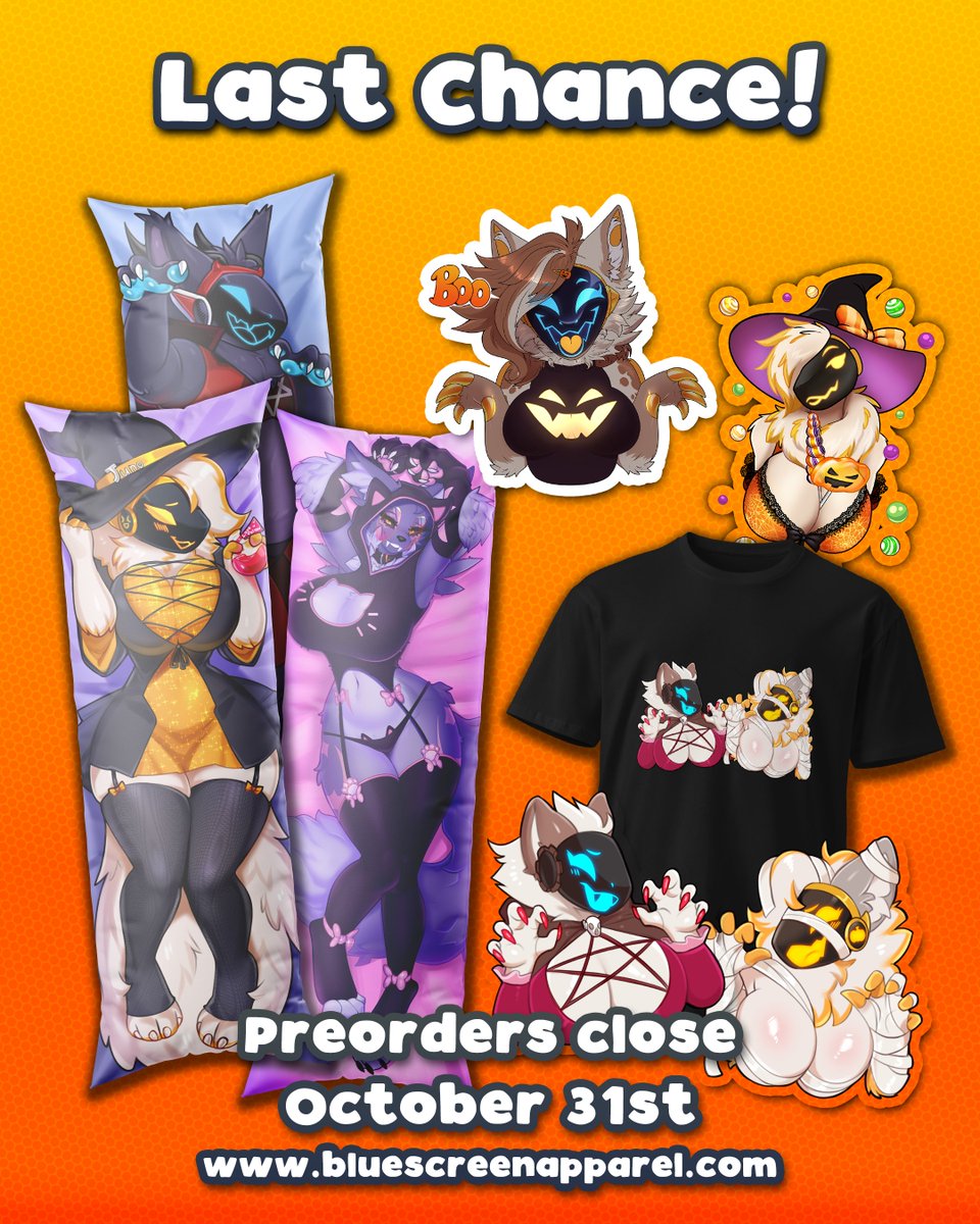 Warning: there are only a few days left to pick up items from our October merch drop! If there is anything you want to secure before the 31st, this is the time! Our new dakis, stickers, and more will be rotating out once the deadline hits!