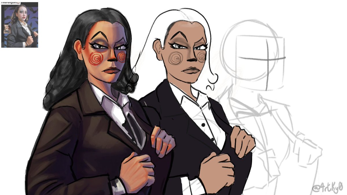 4rtKy0's tweet image. Dibujito que le hice a una amiga por su cumple :]] ✨