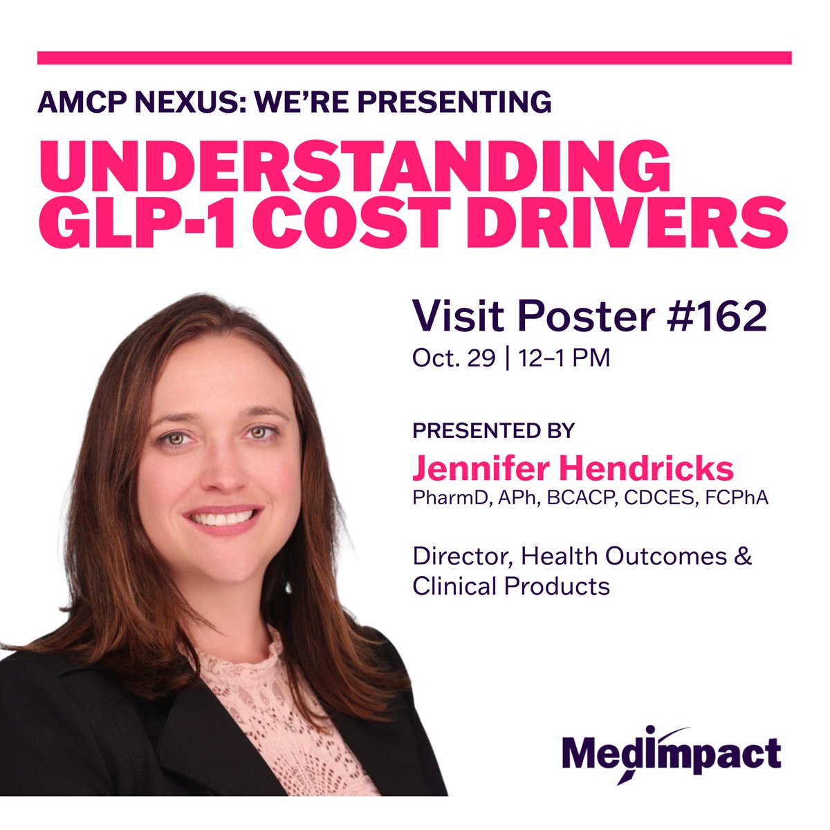 MedImpact's tweet image. We’re presenting at #AMCPNexus! 

If you’re attending, be sure to stop by our posters. 

Want a sneak peek? Read our findings here: okt.to/A67oyh

#wearemedimpact #atruepartner #healthcare #research @AMCPorg