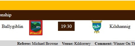 Our U21 hurlers are playing <a href="/KilshannigGAA/">Kilshannig GAA</a>  in Kildorrery tomorrow night at 7:30 pm. All support is welcome.