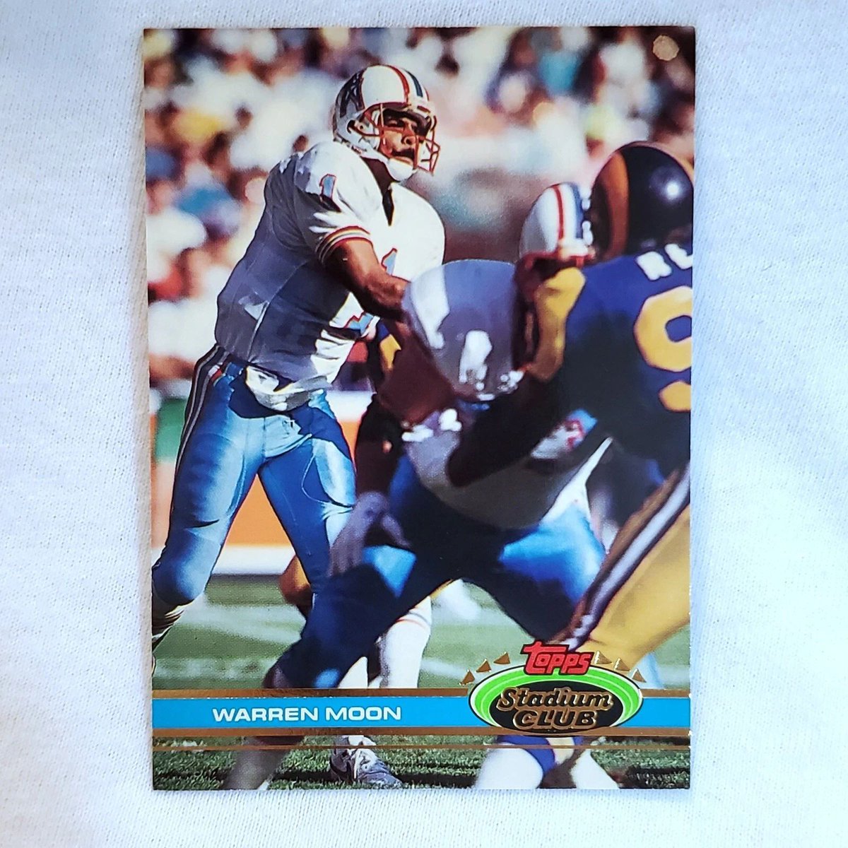 thriftx3's tweet photo. $1.39 & free ship! 🏈 1991 Topps Stadium Club #137 Warren Moon — Houston Oilers icon and passing legend.
🔥 Grab yours now: https://t.co/uAZapqXEyY
Low price, vintage feel — don’t wait to score this classic!
#WarrenMoon #Oilers #NFL #FootballCards #SportsCards https://t.co/O9EEYmUEdV