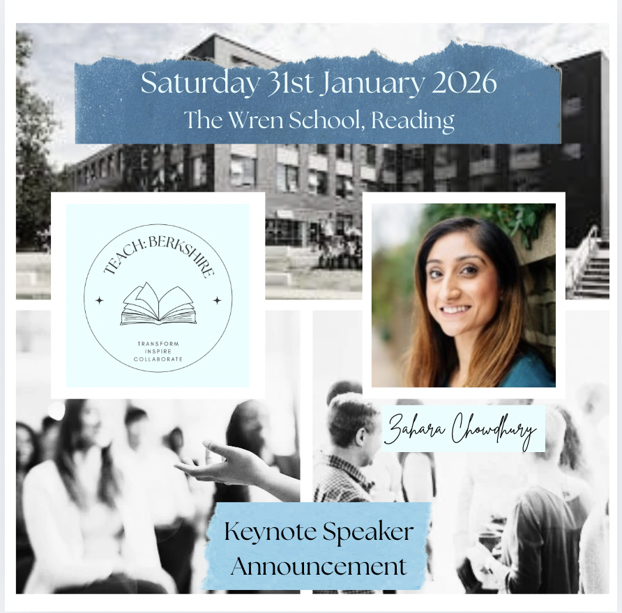 We are ready to announce our FIRST incredible keynote speaker! Zahara Chowdhury will be joining us at Teach: Berkshire on 31st January 2026. Get your tickets here: tws-teach-berkshire.sumupstore.com
#TransformInspireCollaborate #EducationIsAConversation #Berkshire #PrimaryEd #SecondaryEd