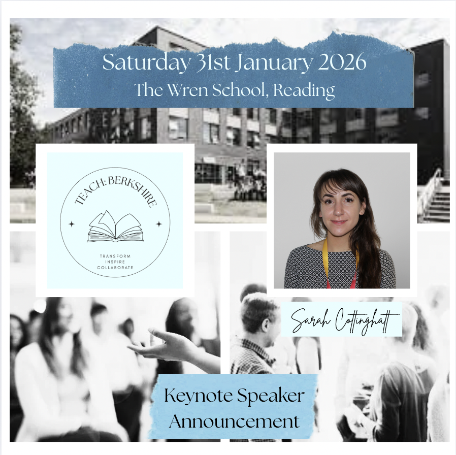 Announcement INCOMING! Our SECOND phenomenal speaker is Sarah Cottinghatt. Get your tickets for Teach: Berkshire 2026 here: tws-teach-berkshire.sumupstore.com

#TransformInspireCollaborate #EducationIsAConversation #Berkshire #UKEdChat #PrimaryEd #SecondaryEd #SchoolLeadership