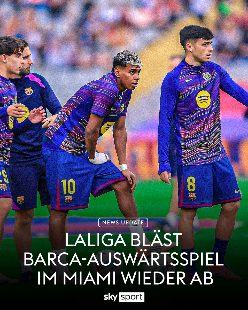 SkySportAustria's tweet image. Das umstrittene "Auswärts-Auswärtsspiel" des FC Barcelona in Miami findet nach Protesten von Spielern und Fans nun doch nicht statt! ❌

👉 skysportaustria.at/nach-protesten…

#LaLiga #SkySportAustria #Spanien #FCBarcelona