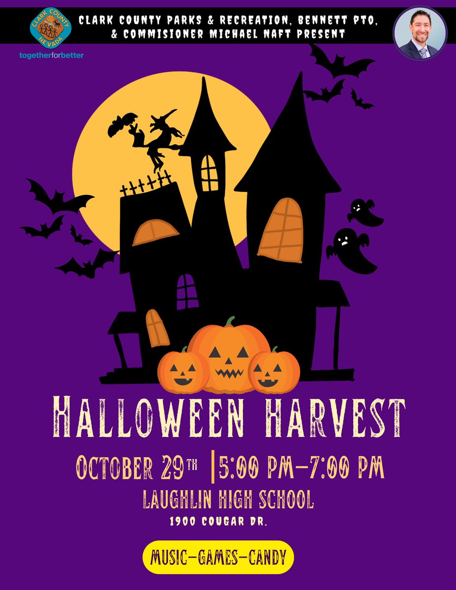 CommishNaft's tweet image. Halloween fun is coming to #Laughlin on October 29! #TrunkOrTreat 🍬🍫