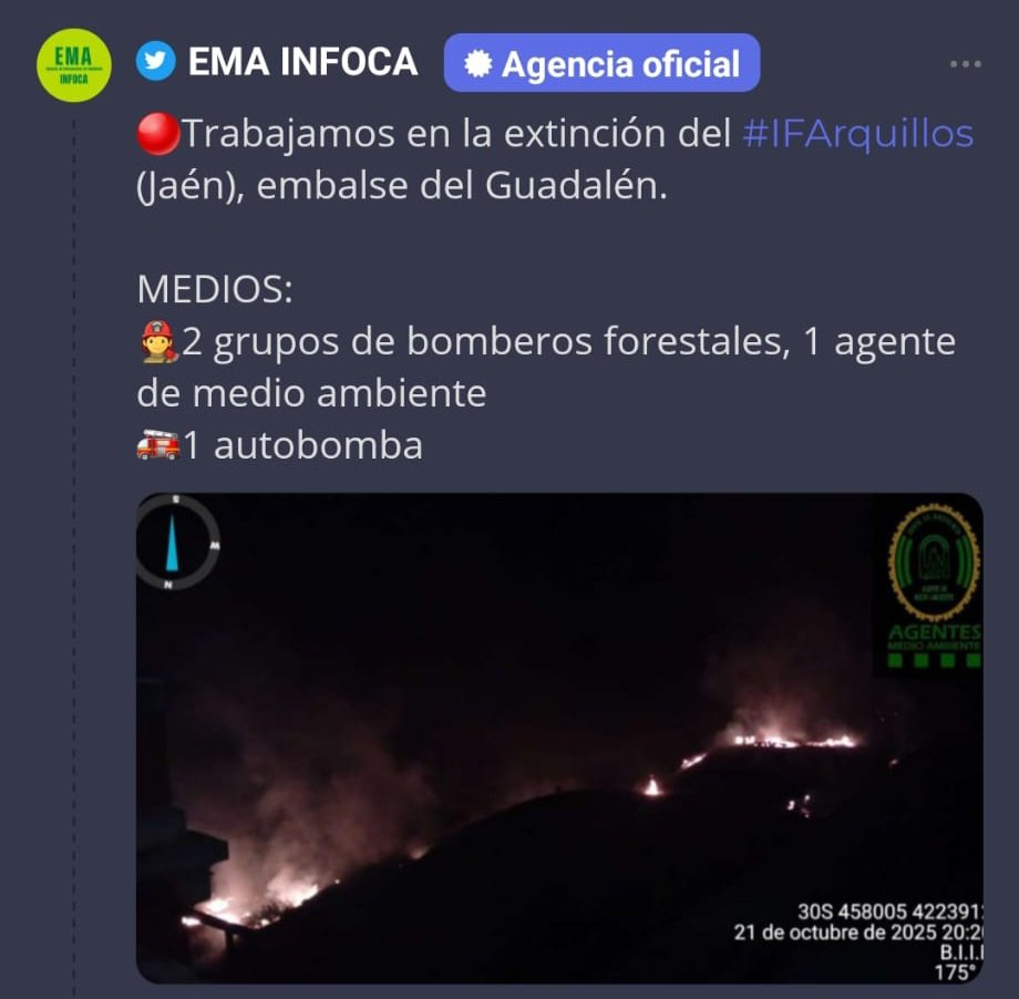 Tú cuidadano no puedes entrar al monte por un carril con un vehículo a motor, pero nosotros sí podemos usar máquinas de corte con discos y cadenas que sueltan chispas sin ningún problema en mitad del monte.
Será que ha refrescado y ya no hay incendios. ¿O NO? 👇👇👇👇