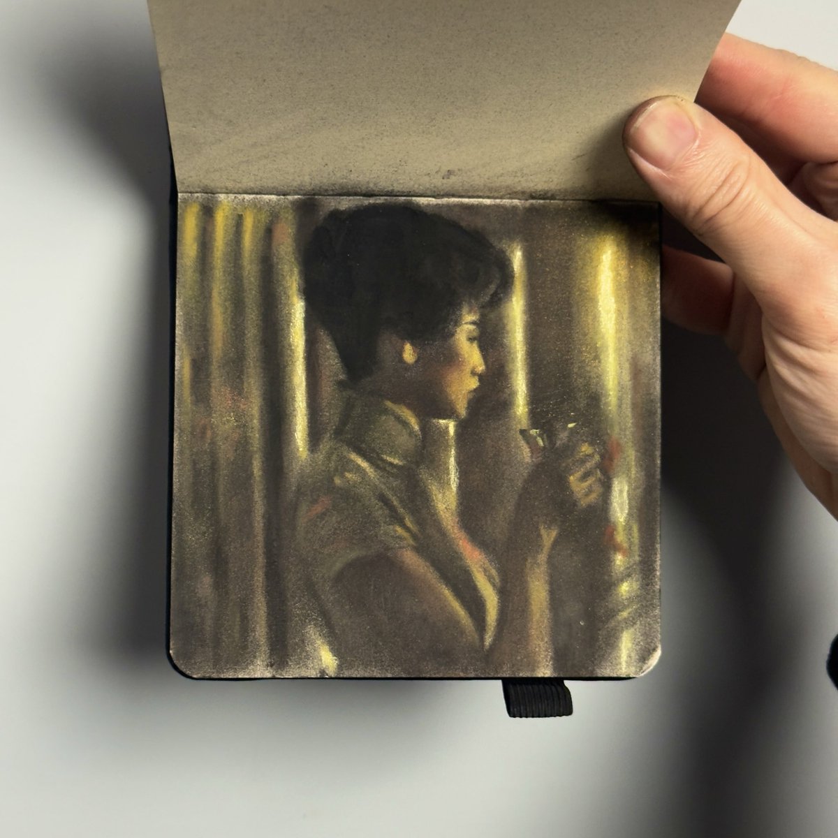 charcoal and pastel studies