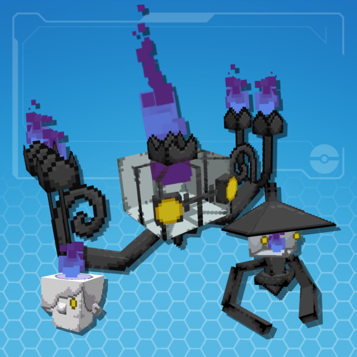 SERP_Zacek's tweet image. #Litwick, #Lampent & #Chandelure for #SERPpokedrock
#Minecraft #Pokemon #addon #mod #Blockbench #pixelart #Halloween
