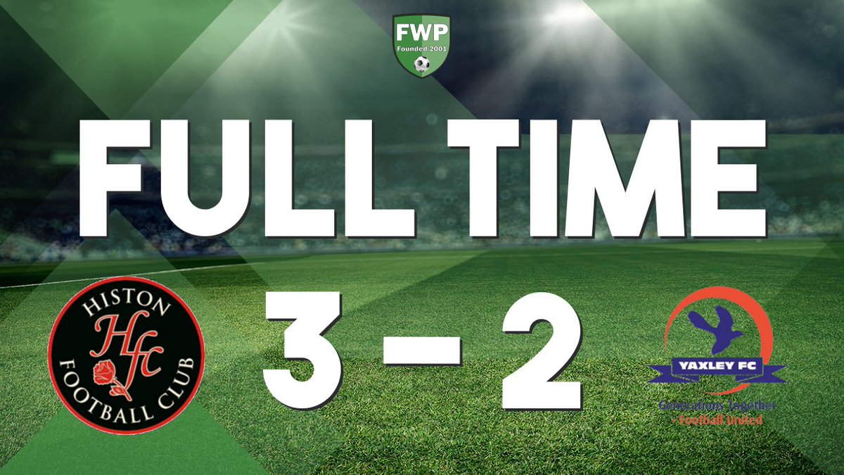 FULL-TIME: Histon 3-2 Yaxley fwp.co/CkWN6z