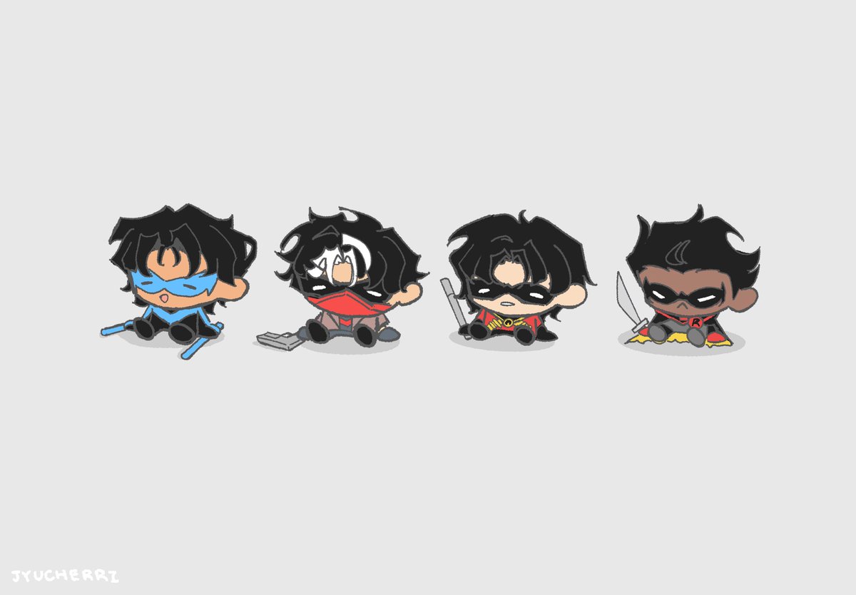 baby birds 🐦

#batfamily #nightwing #redhood #timdrake #DamianWayne #Robin