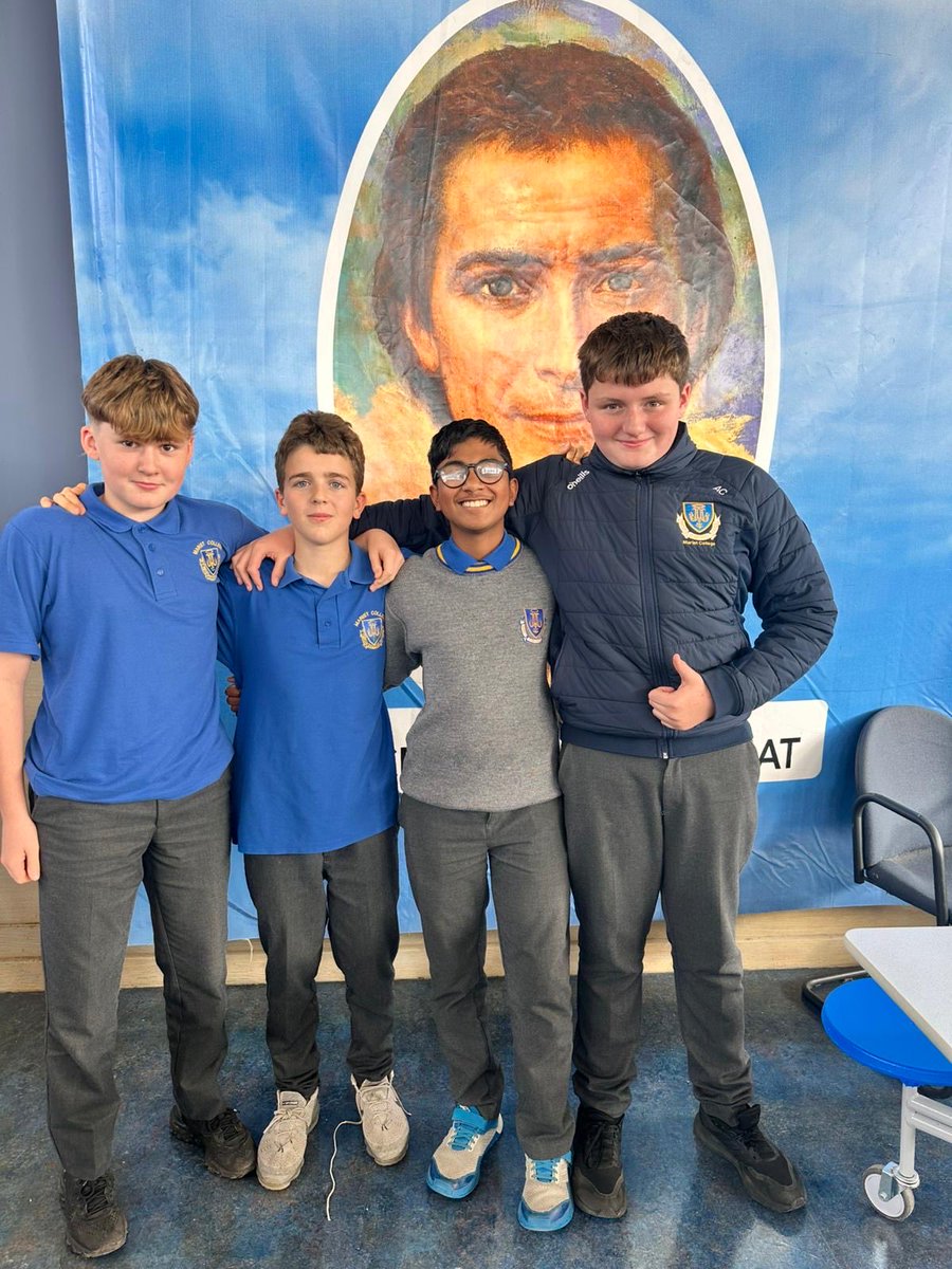 MaristAthlone's tweet image. Our First years took part in a table quiz today as part of #EUCodeWeek
Thanks to Ms. Boland & Mr. Egan for organising it & the
TY students who helped facilitate it.
Winning team - Matthew Fox, Luke Kolencheril, Oisin Kilcommons & Adam Chatterson @CodeWeekEU