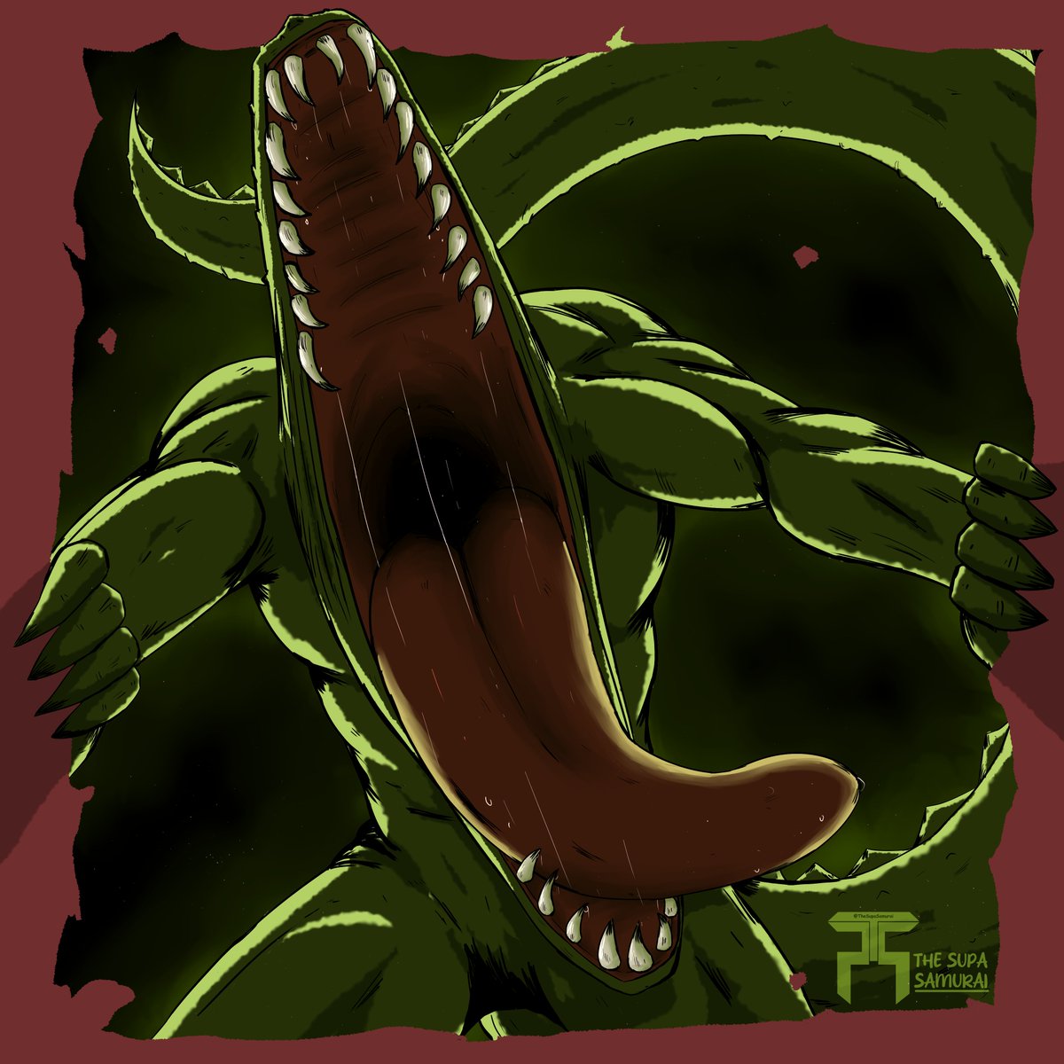 The_SupaSamurai's tweet photo. Absolute Killer Croc is my first #Inktober2025 &amp; #spooktober2025 

#art #drawing #digitalart #digitaldrawing #illustration #digitalillustration #digitalpainting #colour #fullcolor #fullcolour #FanArt #conceptart #lineart #digitallineart #sketch #Batman #absolutebatman https://t.co/y7tMJ3fEhB