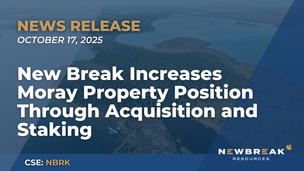 New Break Resources Ltd. (CSE: $NBRK.C) announces is has increased its land position to the west and northwest of its main Moray property through the acquisition of approximately 4,719 hectares and staking of approximately 473 hectares of additional mineral claims.  

Read news: