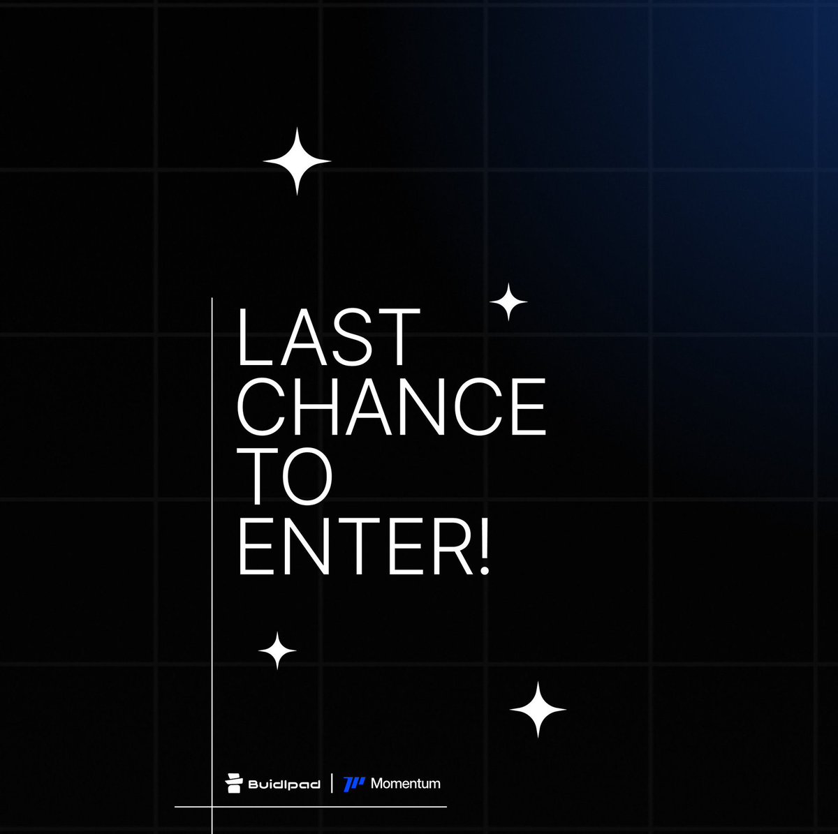 On presale of <a href="/MMTFinance/">MomentumⓂ️Ⓜ️T</a> for getting $150 allocation from Priority Allocation;

✅Today is our final chance to participate in the $MMT UGC Squad challenge! <a href="/buidlpad/">Buidlpad</a> 

✅Over 15k users have already submitted their content and are on the speed run to win $150 worth of $MMT in