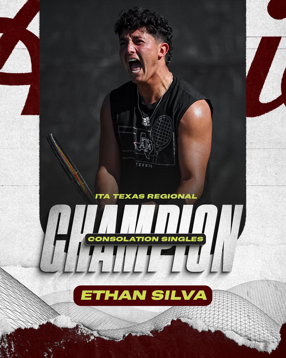 Ethan is the ITA Texas Regional Consolation Singles Champion 🏆

#GigEm | #AggieMT