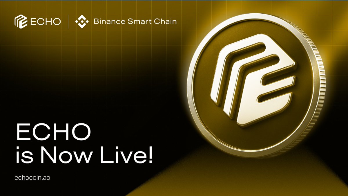 $ECHO is live on BSC.

The voice era of Web3 starts now. 🔊

CA: 0x6dCcCC2B9A15Ae0B2893D0Ee00C3A07D30966f8B

Chart: 
dexscreener.com/bsc/0xffc14a7e…