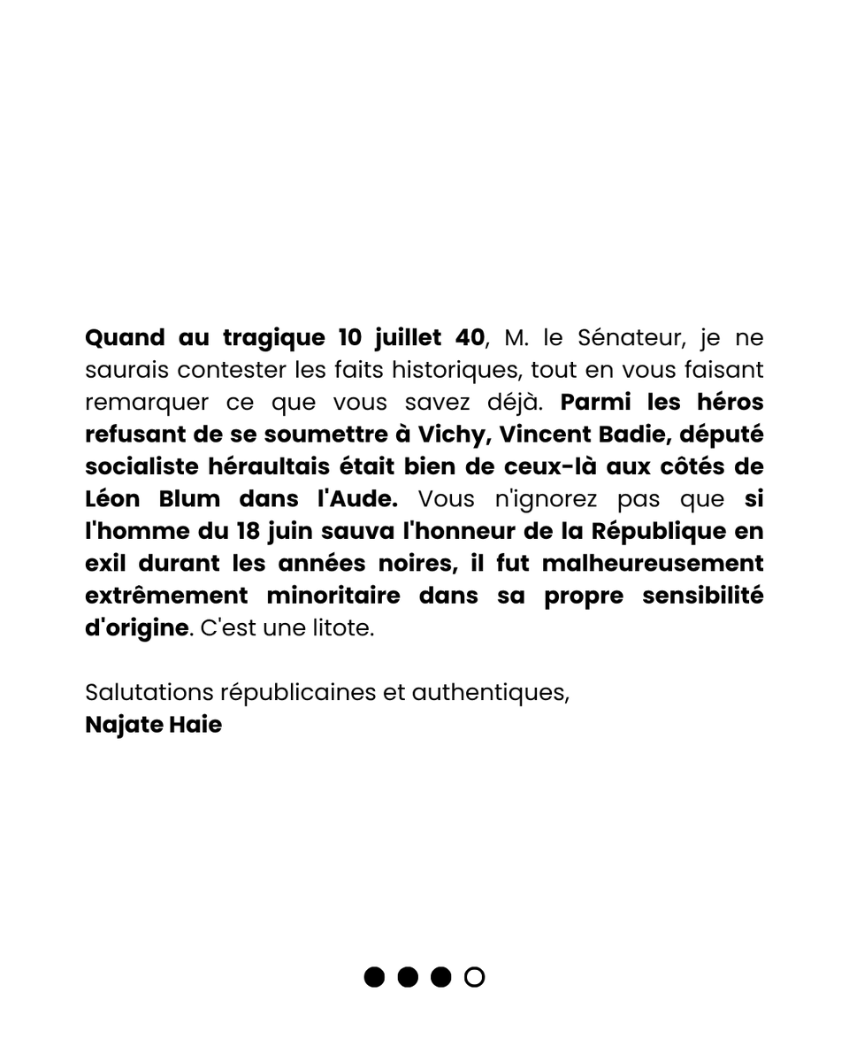 👉Interpellée par M. le Sénateur J-P Grand sur le réseau social Facebook suite à ma conférence de presse, je reproduis ma réponse sur X, cordiale et républicaine.

👉Rejoignez "Réinventer Castelnau" à nos côtés, la dynamique est belle.