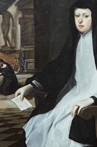 Se sabe por qué los restauradores de la National Gallery quitaron el anillo de la mano derecha en el retrato de Mariana de Austria de Martínez del Mazo? 

Según tengo entendido (?), no era un añadido posterior (está presente en la copia contemporánea del museo Ponce)