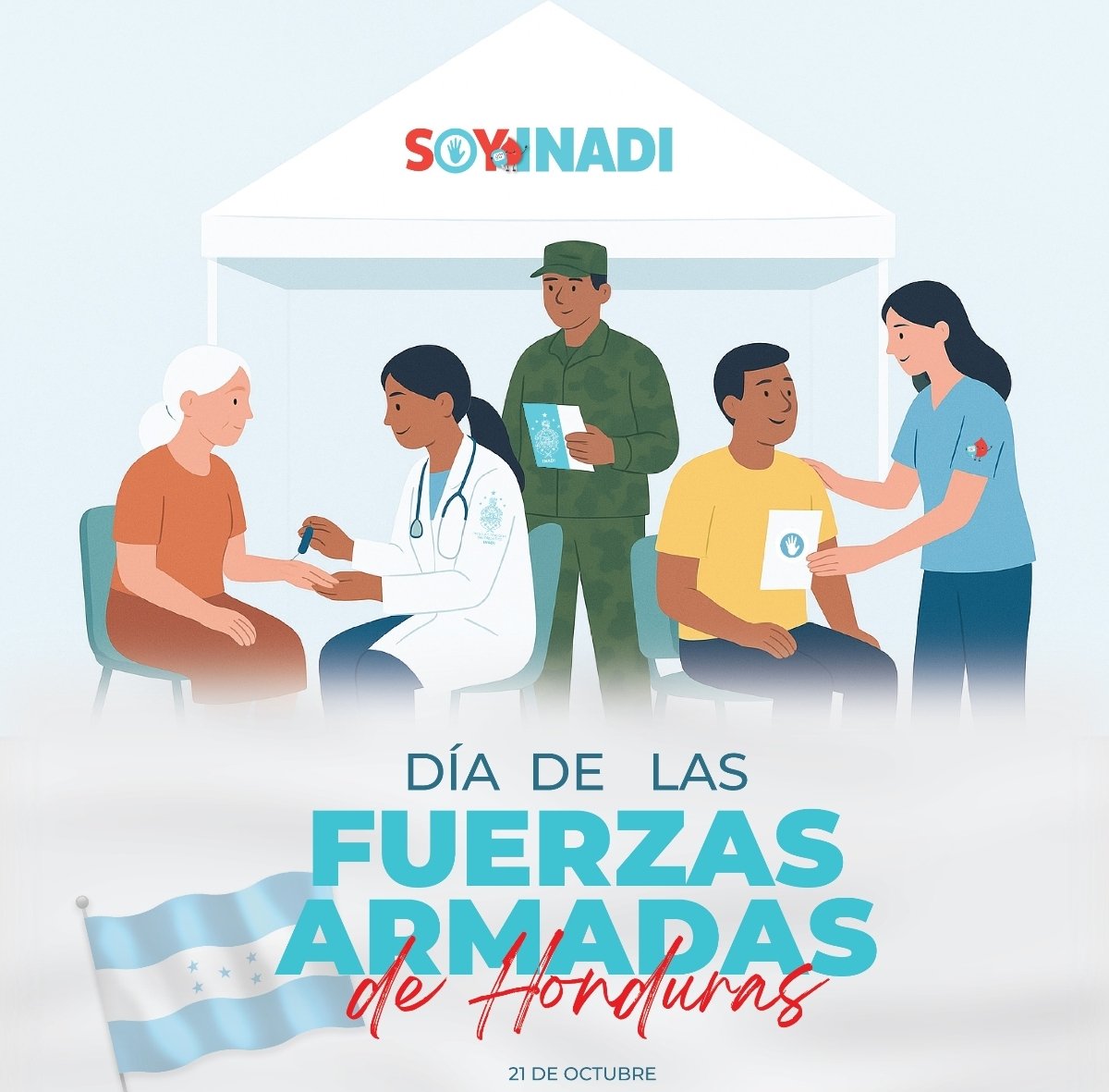 21 de octubre se celebra el Día de las Fuerzas Armadas de Honduras, las cuales fueron creadas en 1825.

 Hoy felicitamos a esta noble institución que vela por de mantener la paz y el orden público del país.