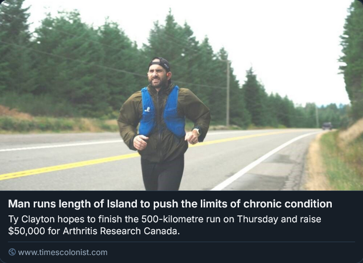 “The big one was, if I can figure out a way to manage this condition, I would do something really, really big and try to show others that you can overcome this. ...It’s always what I looked for, and the world never really provided it.” #Sechelt #BC  timescolonist.com/local-news/man…