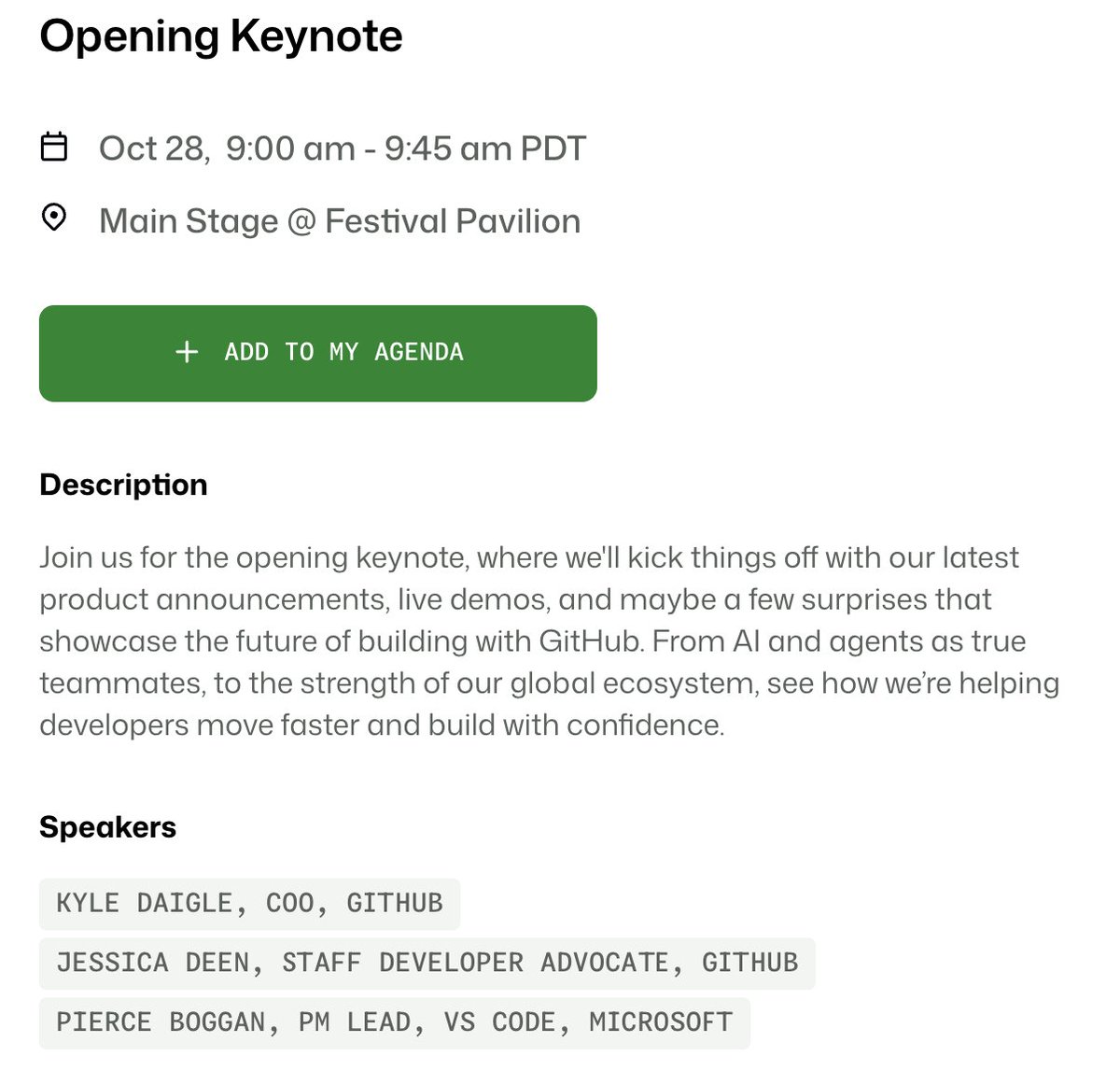 pierceboggan's tweet image. see you soon #GitHubUniverse :) 

excited to show you what&apos;s new in @code and @github!