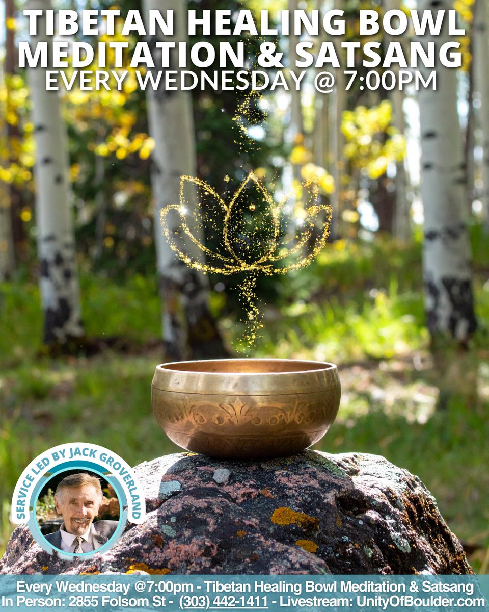 UnityBoulder's tweet image. Press pause on the chaos. Press play on your peace.
When: Every Wednesday, 7:00 PM
Where: 2855 Folsom St, Boulder|
Livestream at UnityOfBoulder.com
#soundbath #satsang #boulderco #meditation #spiritualcommunity #unityofboulder #opensourcespirituality #innerpeace