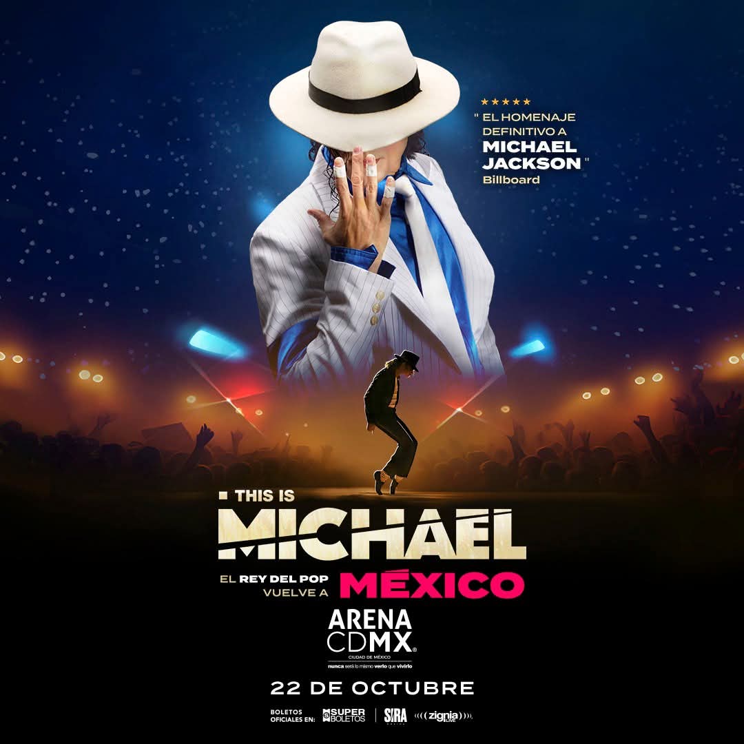 𝑻𝒉𝒊𝒔 𝑰𝒔 𝑴𝒊𝒄𝒉𝒂𝒆𝒍 el show internacional más grande dedicado a Michael Jackson esta apuntó de sucedes en @arenacdmx 🎤✨
 #ArenaCDMX  #ReydelPop #MichaelJackson

🎟 Consigue tus entradas en Superboletos: superboletos.com/landing-evento…