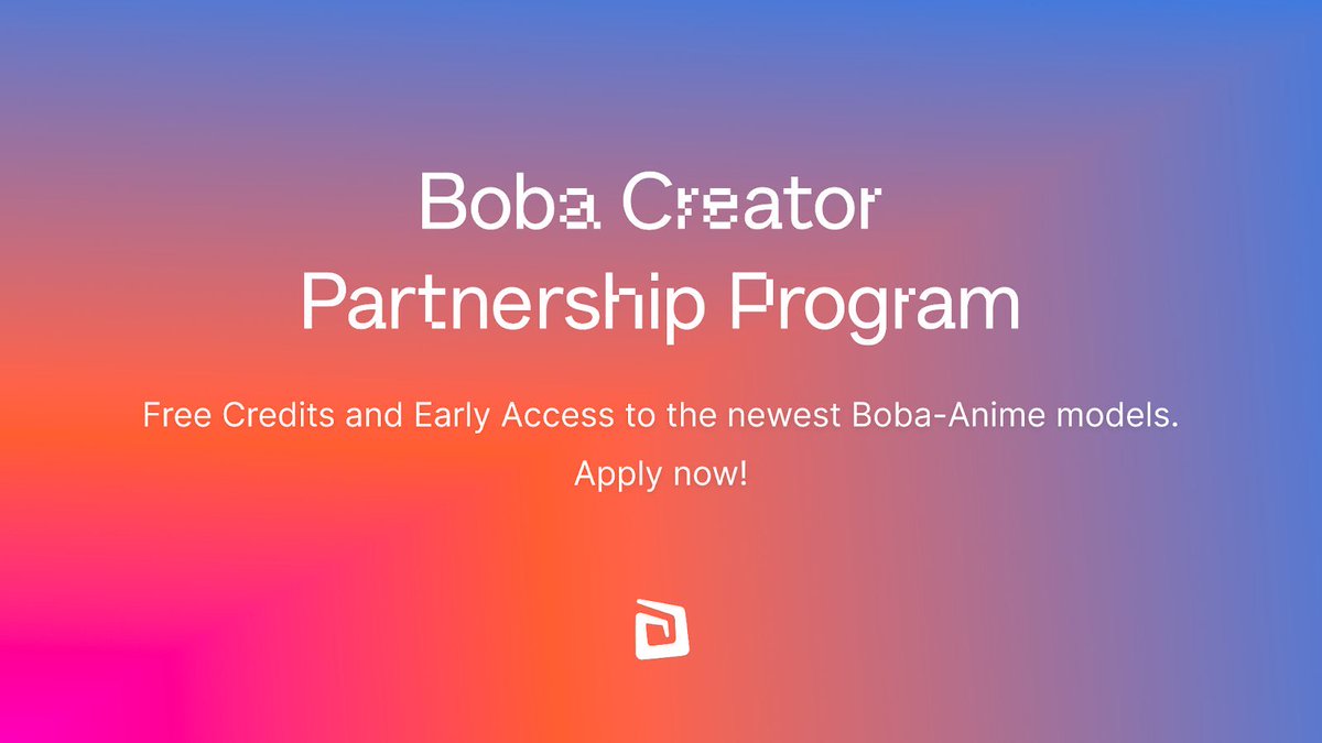 tec_aryan's tweet image. 🚀 Big news for AI creators.
@BobaVideo just launched their CPP, unlocking full access to the advanced 1.4 anime model.
Get 5,000 free monthly credits to bring your ideas to life.
Apply now and see 6 wild examples of what’s possible 👇
forms.gle/6VzbkBzeX3ZS1ET