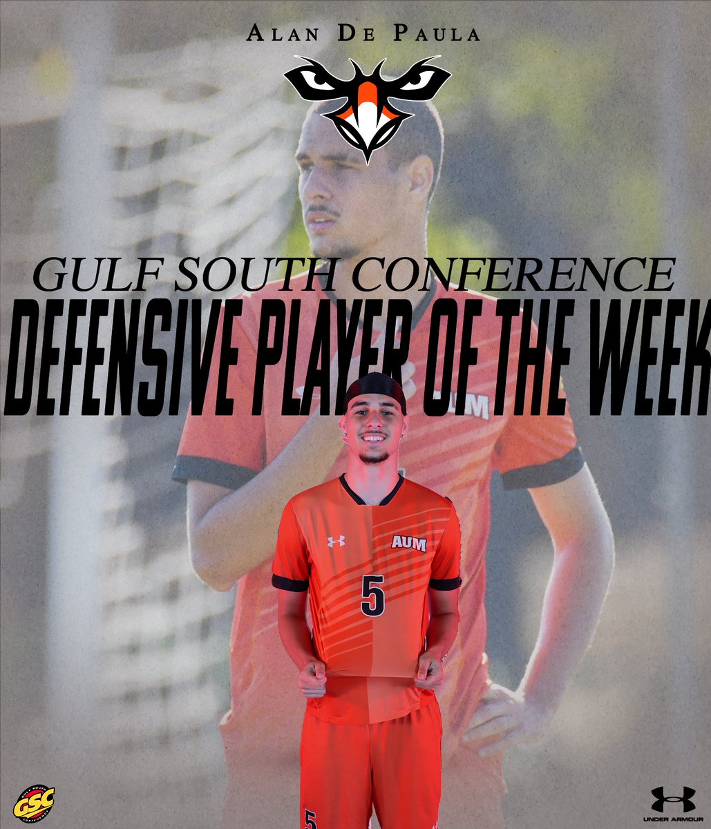 AUMWarhawksMSOC's tweet image. 𝐃𝐞 𝐏𝐚𝐮𝐥𝐚 𝐝𝐨𝐦𝐢𝐧𝐚𝐭𝐞𝐬 𝐝𝐞𝐟𝐞𝐧𝐬𝐞🧨

Congratulations to Alan De Paula for earning GSC Defensive Player of the Week honors for his impressive showing this past week!

🗞️  - tinyurl.com/2uvxjruk

#WeAreAUM | #NoMessing