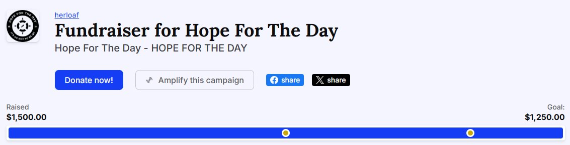 Herluf (@herlufsew) on Twitter photo THANK YOU TO ALL OF THOSE WHO DECIDED TO DONATE TODAY !!!
ORIGINAL GOAL WAS 750 USD RAISED FOR <a href="/HopeForTheDay/">Hope For The Day</a> BUT THE COMMUNITY REALLY CAME THROUGH SMASHING THE 750 USD GOAL AND THEN THE UPDATED 1250 USD GOAL WITH A FINAL COUNT OF 1500 USD RAISED !!!
I AM SO PROUD OF YOU ALL ❤️ THANK YOU TO ALL OF THOSE WHO DECIDED TO DONATE TODAY !!!
ORIGINAL GOAL WAS 750 USD RAISED FOR <a href="/HopeForTheDay/">Hope For The Day</a> BUT THE COMMUNITY REALLY CAME THROUGH SMASHING THE 750 USD GOAL AND THEN THE UPDATED 1250 USD GOAL WITH A FINAL COUNT OF 1500 USD RAISED !!!
I AM SO PROUD OF YOU ALL ❤️