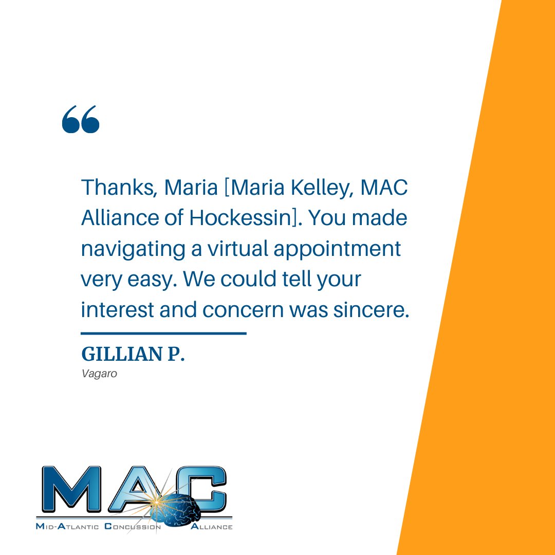 MAC_Alliance's tweet image. Our patients have so many great things to say about Maria Kelley, MSN, CRNP, CIC! We&apos;re proud to share her praises, &amp;amp; are committed to helping our #concussion patients with the compassion &amp;amp; attention they deserve. #TestimonialTuesday #concussionrecovery | bit.ly/3nywRyy